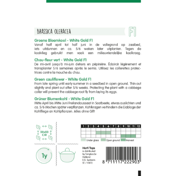 Horti Tops - Romanesco White Golde F1 (back)