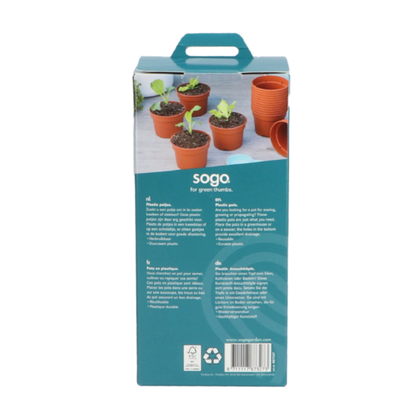 SOGO Plastic potje terra kleur 9cm